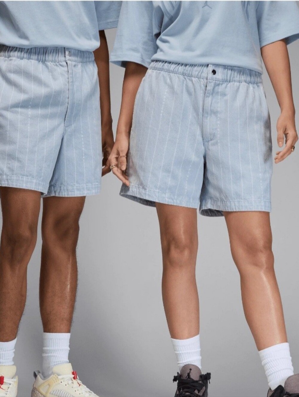 Jordan x A Ma Maniére Denim Shorts in the "Light Armory Blue" Mens M